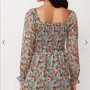 Lauren Conrad long sleeve smocked dress